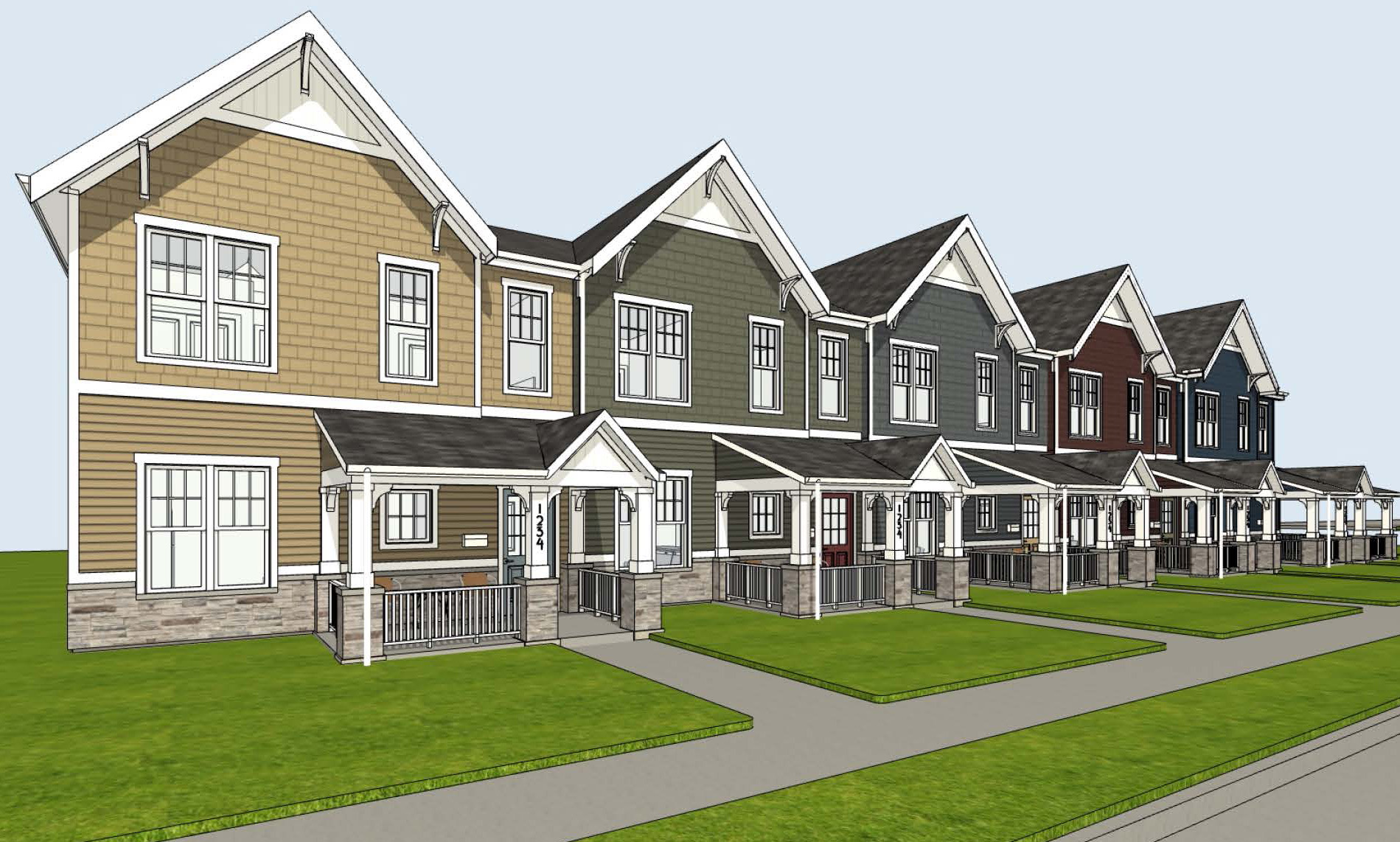Lincoln King Townhomes rendering